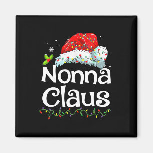Aimant Nonna Claus Pajama de Noël Famille Correspondant N