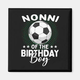 Aimant Nonni du garçon d'anniversaire Joueur de football 