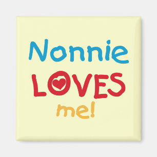 Aimant Nonnie aime moi t-shirts et cadeaux