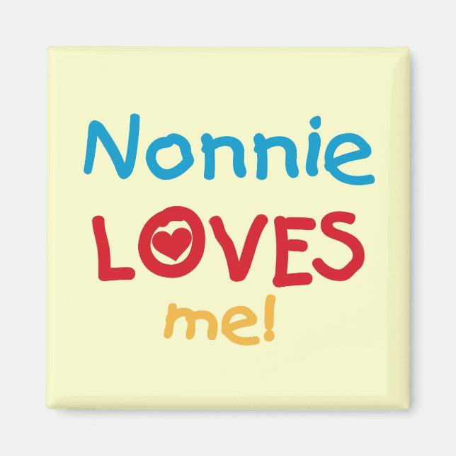Aimant Nonnie aime moi t-shirts et cadeaux (Devant)