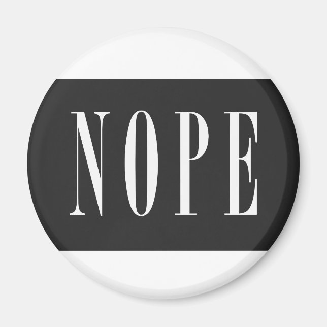 Aimant NOPE - BlackBox blanc (Devant)