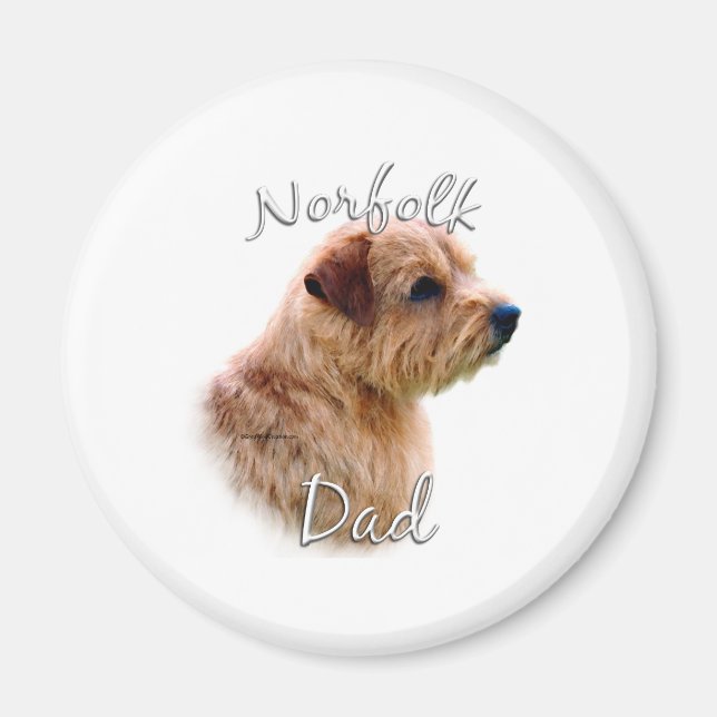 Aimant Norfolk Terrier Papa 2 (Devant)