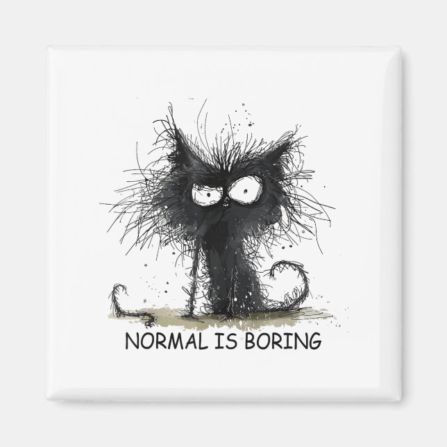 Aimant Normal est ennuyeux T-shirt graphique drôle de cha (Devant)