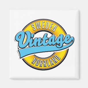 Aimant Norrland Suède logo vintage