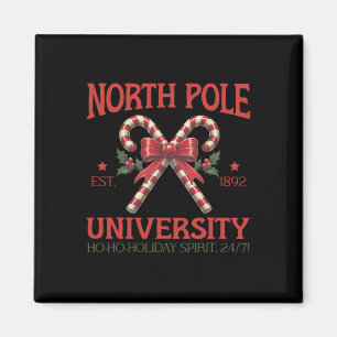 Aimant North Pôle University Sucre de canne de Noël rétro