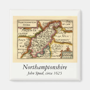 Aimant Northamptonshire Comté Angleterre Carte Antiquaire