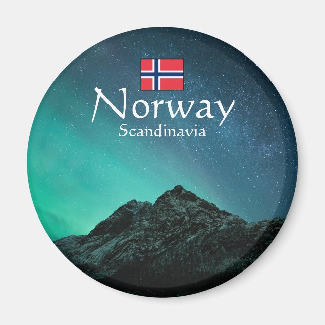 Aimant Northern Lights Norvège Souvenir (Devant)