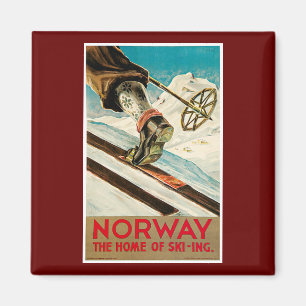 Aimant Norvège La patrie de l'affiche Vintage voyage de s