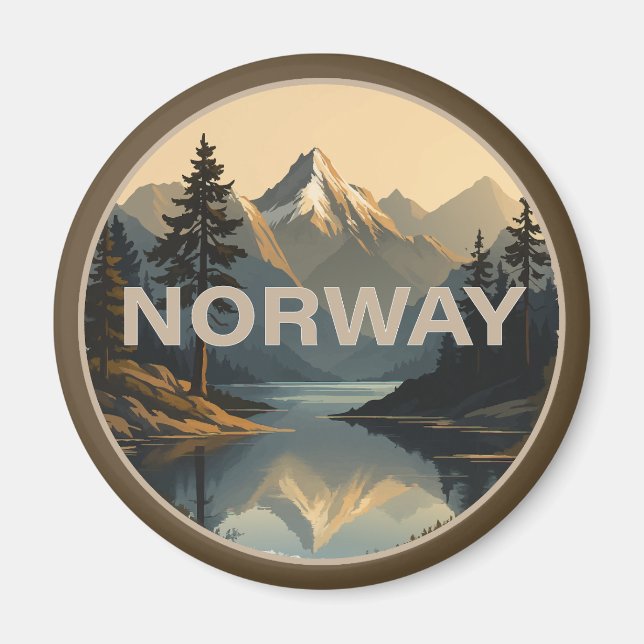 Aimant Norvège Norge Scandinavie Europe (Devant)