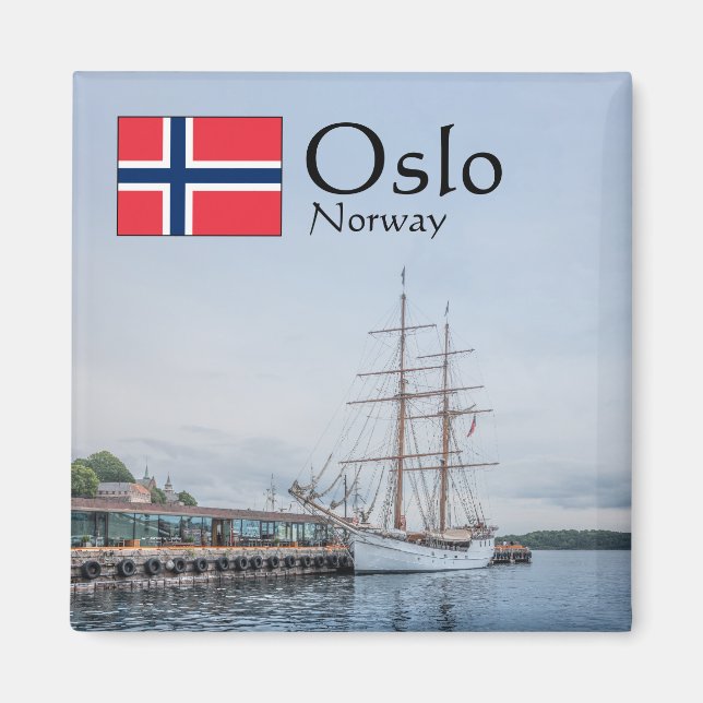 Aimant Norvège Oslo Souvenir (Devant)
