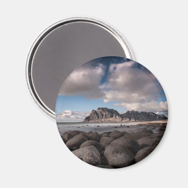 Aimant Norvège Uttakleiv Îles Lofoten (Recto/Verso)