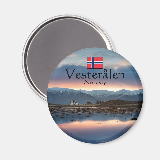 Aimant Norvège Vesteralen Souvenir (Recto/Verso)