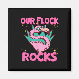 Aimant Nos Flock Rocks Flamant rose Correspondant Vacance