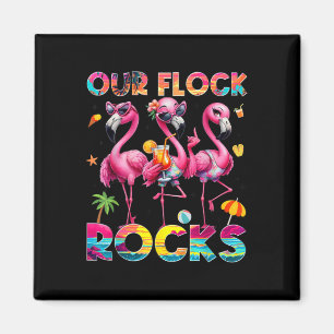 Aimant Nos Flock Rocks Flamant rose Vacances d'été Famill