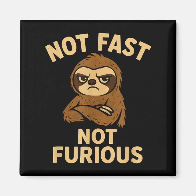 Aimant Not Fast Not Furious, Funny Sltoh  (Devant)