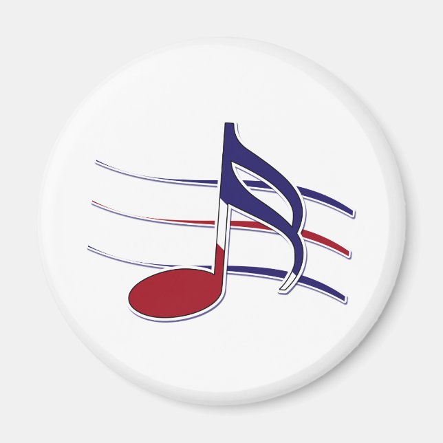 Aimant Note de musique patriotique (Devant)
