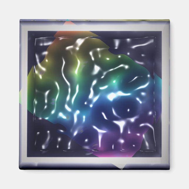 Aimant Note Post-it Liquide Acide de Rainbow Ripple (Devant)
