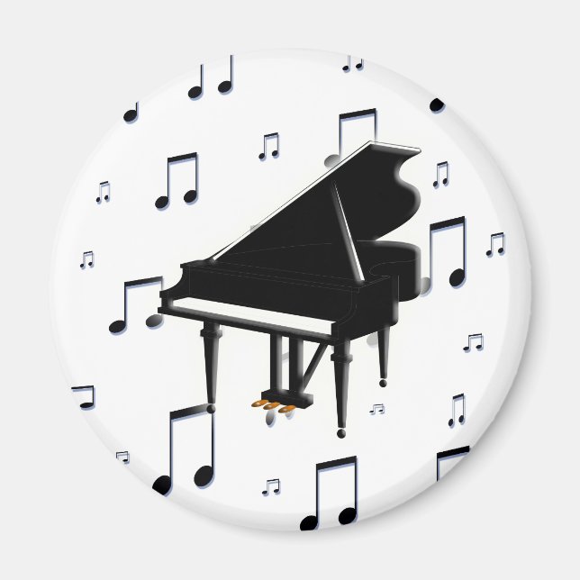 Aimant Notes de piano et de musique (Devant)
