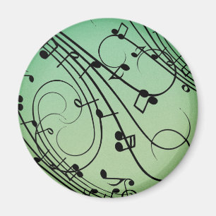 Aimant Notes Fantaisie Design Musique Verte