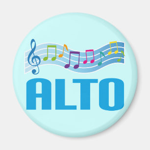 Aimant Notes musicales Alto Singer Choir Cadeau