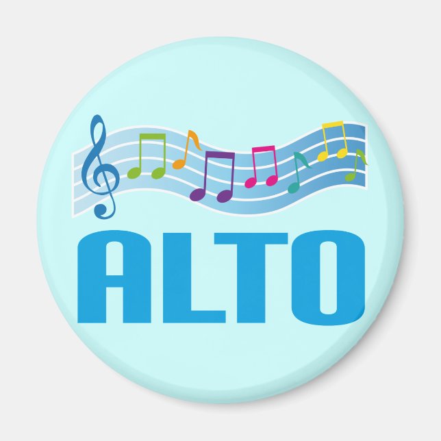 Aimant Notes musicales Alto Singer Choir Cadeau (Devant)
