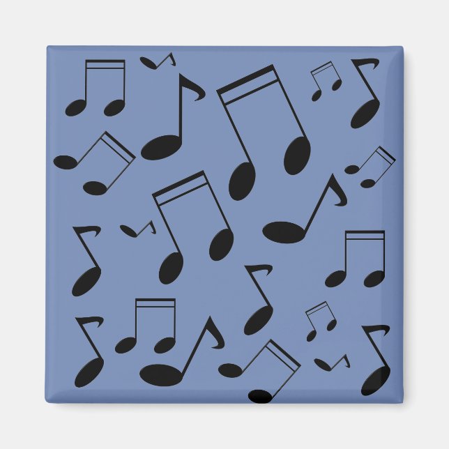Aimant Notes musicales noires (Devant)