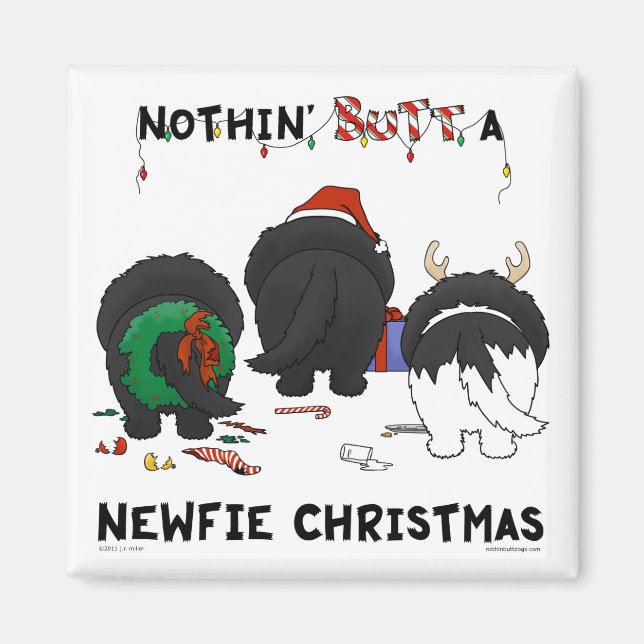 Aimant Nothin' Butt A Newfie Christmas (Devant)