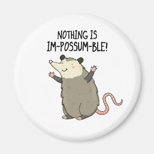 Aimant Nothing Is Im-possum-ble Funny Possum Pun