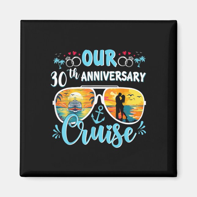 Aimant Notre croisière pour notre 30e anniversaire de mar (Devant)