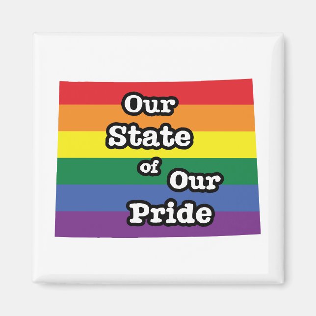 Aimant Notre état de notre fierté | Wyoming (Devant)