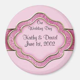 Aimant Notre jour de mariage (Rose)