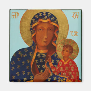 Aimant Notre Madame de Czestochowa/d'aimant noir de