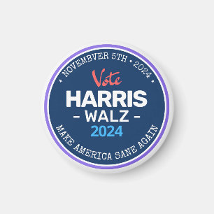 Aimant Notre Make America Sane again Harris Walz 2024