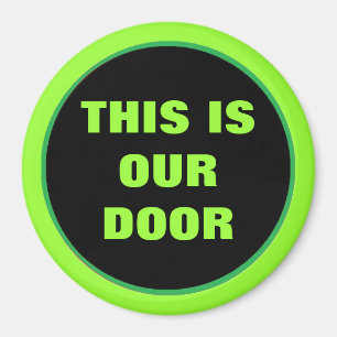 Aimant Notre porte Salle de conférence ronde Marque vert