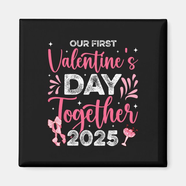 Aimant Notre premier jour de la Saint-Valentin ensemble 2 (Devant)