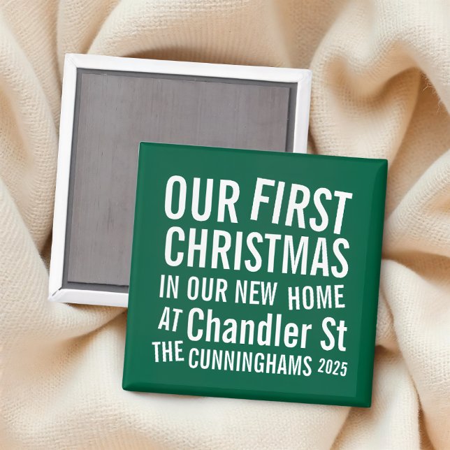 Aimant Notre premier Noël dans notre nouvelle maison Mode (Créateur téléchargé)