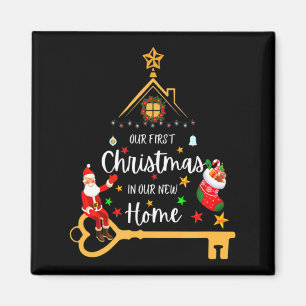 Aimant Notre premier Noël dans notre nouvelle maison Xmas