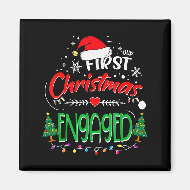 Aimant Notre premier Noël engagé 2021 1er Noël  (Devant)