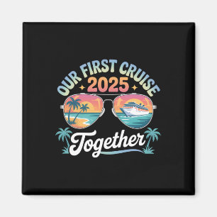 Aimant Notre première croisière 2025 ensemble couple asso
