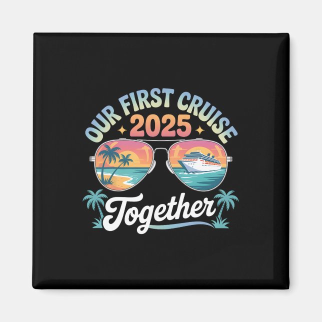 Aimant Notre première croisière 2025 ensemble couple asso (Devant)