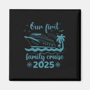Aimant Notre première croisière en famille 2025 Voyage d'