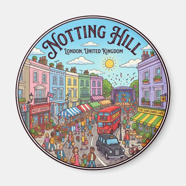 Aimant Notting Hill Royaume-Uni (Devant)