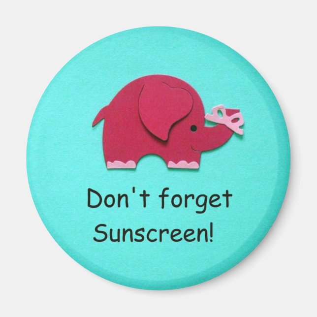 Aimant N'oubliez pas la crème solaire ! (Devant)