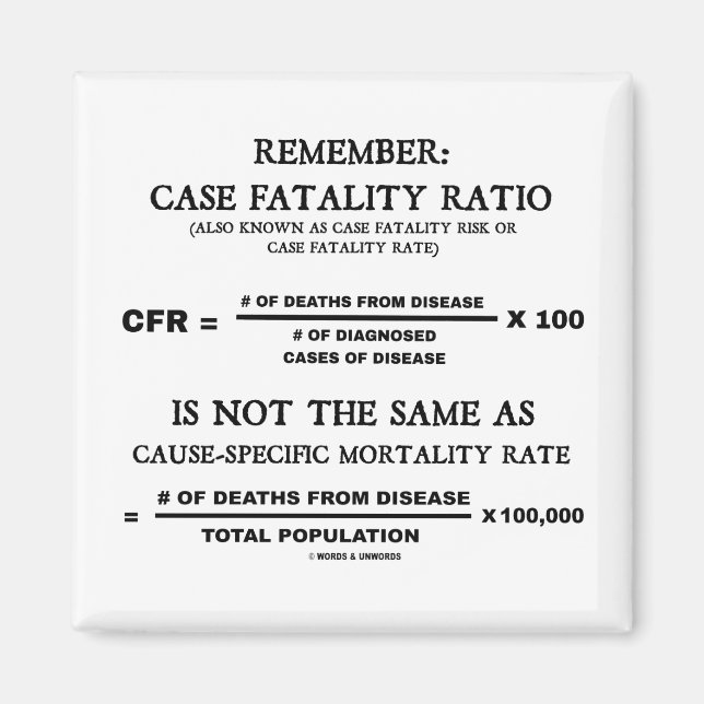 Aimant N'Oubliez Pas : Le Taux De Fatalité Coque N'Est Pa (Devant)