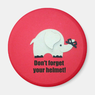 Aimant N'oubliez pas votre casque !