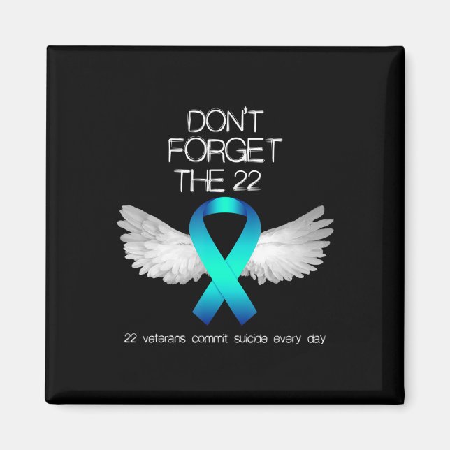 Aimant N'oublions pas les 22 lauréats de suicide du SSPT  (Devant)