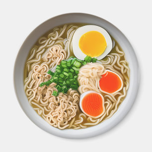 Aimant Nouilles de Ramen avec nourriture pour oeufs bouil