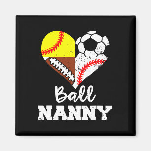 Aimant Nounou de balle Football Football Baseball Softbal