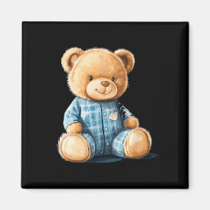 Aimant Nounours ours en peluche en pyjama mignon