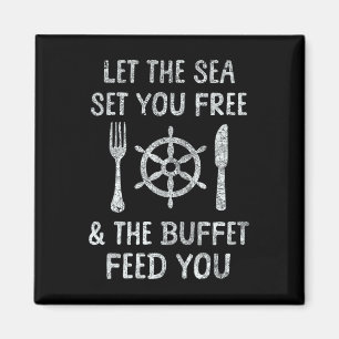 Aimant Nourriture de buffet de croisière drôle amateur de
